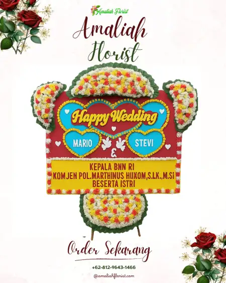 Papan Bunga Pernikahan Pakansari Cibinong